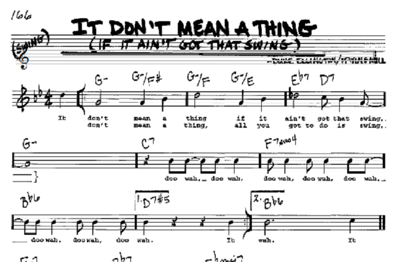 It don't mean a thing...
